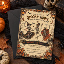 Griezeldansfeest met skeletten Halloween
