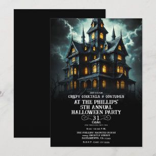 Griezelen Enge Spokenhuis Halloween Feest Kaart