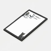 Griezelen uil, vleermuizen en zwarte kat post-it® notes (Schuin)