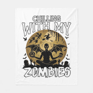 Griezelende zombies Halloween Gevleugelde Demon Ma Fleece Deken