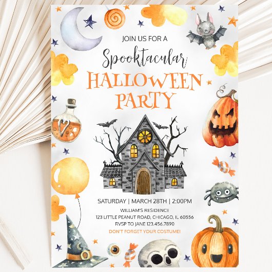 Griezelhuis Halloween-feest Kaart