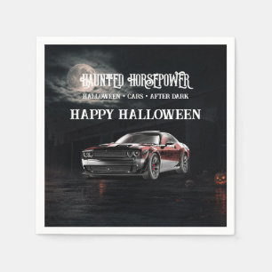 Griezelig Amerikaanse Spierauto Halloween Feest Servet