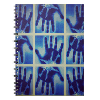 griezelig blauw notitieboek