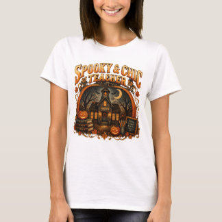 Griezelig & Chic Leraar Retro T-shirt met herfst s