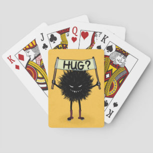 Griezelig Cute Boosaardig Karakter Knuffel Pokerkaarten