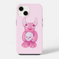 Griezelig Cute Demon Roze Schedel Pastel Goth Meis