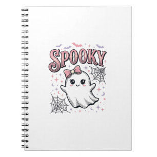 Griezelig Cute Geest Vintage Halloween Shirt Ontwe Notitieboek