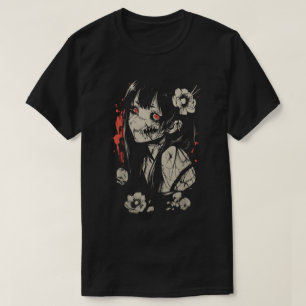 Griezelig Cute Horror Anime Meisje Gotische Kunst T-shirt