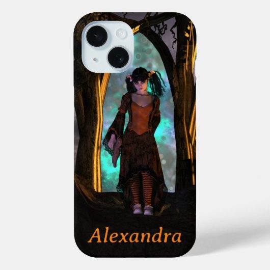 Griezelig en Schattige Halloween Meisje Case-Mate iPhone Case (Achterkant)