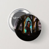 Griezelig en Schattige Halloween Meisje Ronde Button 5,7 Cm (Voorkant /achterkant)
