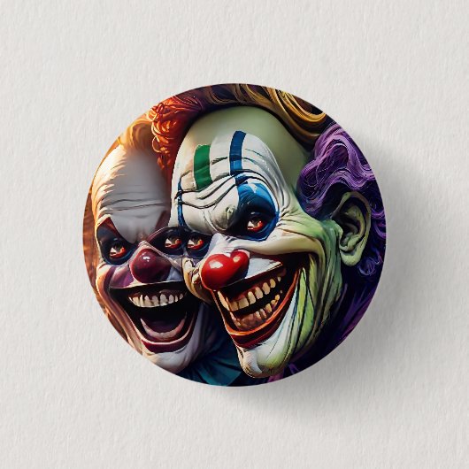 griezelig eng clowns horror collectible ronde button 3,2 cm (Voorkant)