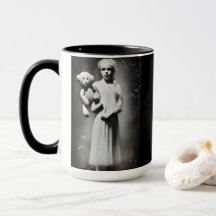 Griezelig Etherisch Meisje Holding Teddy Bear