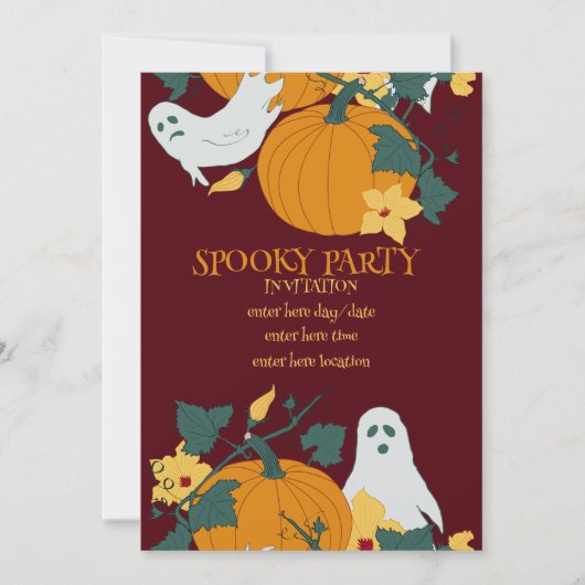 Griezelig feest kaart (Voorkant)