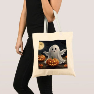 Griezelig Genot: Spookachtig Halloween Plezier Tote Bag