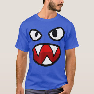 Griezelig gezicht, boos gezicht met puntige tanden t-shirt
