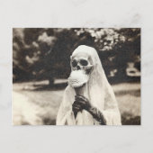 Griezelig  Ghost Eating Ice Cream Briefkaart (Voorkant)