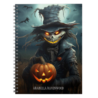 Griezelig, Gotische vogelverschrikker Halloween Ho Notitieboek