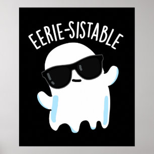Griezelig grappig spook grap donkere achtergrond poster