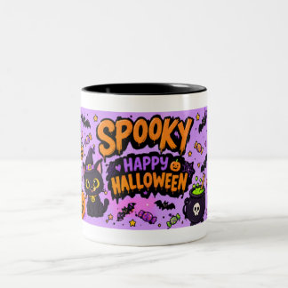 Griezelig Halloween cadeau Tweekleurige Koffiemok