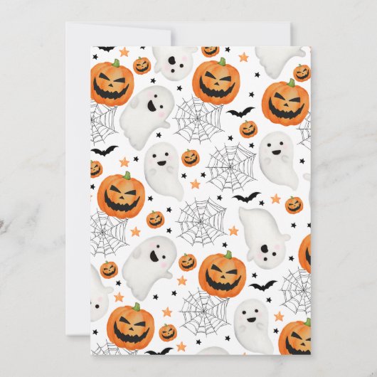 Griezelig Halloween-feest Kaart (Achterkant)