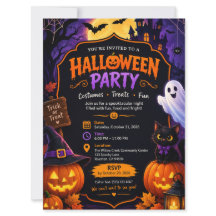Griezelig Halloween-feest Uitnodiging – Leuk & Fee