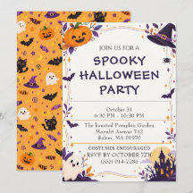 Griezelig Halloween-feest Uitnodiging – Leuk & Gri