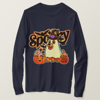 Griezelig Halloween Geest Pompoen Lange Mouwen Shi T-shirt