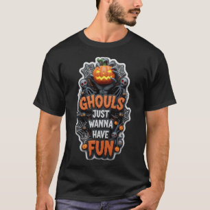Griezelig Halloween leuk grafisch ontwerp T-shirt