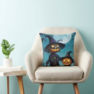 Griezelig Halloween Pompoen Duo Kussen