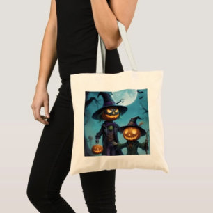 Griezelig Halloween Pompoen Duo Tote Bag