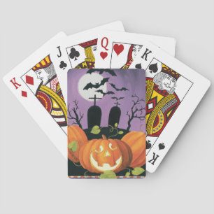 Griezelig Halloween-spookhuis Speelkaarten