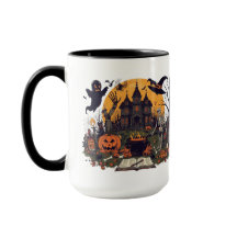 Griezelig Halloween Vintage Design – Geest, Pompoe