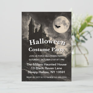 Griezelig Huis Halloween Feest Kaart