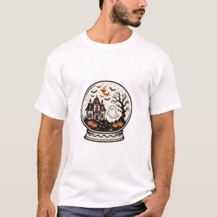 Griezelig Huis Halloween Sneeuwbol T-shirt