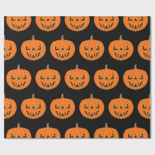 Griezelig Jack-o'-Lantern Halloween-ontwerp Cadeaupapier