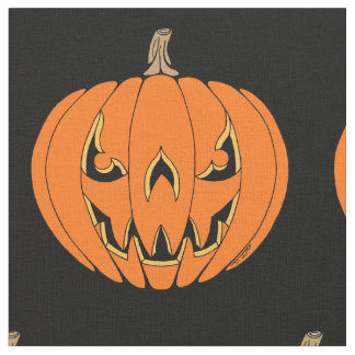 Griezelig Jack-o'-Lantern Halloween-ontwerp Stof