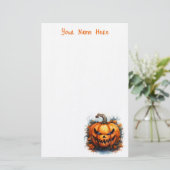 Griezelig Jack-O-Lantern Stationery Briefpapier (Staand voorkant)