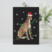 griezelig kerstfeest licht schattig bedankkaart (Staand voorkant)