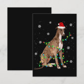 griezelig kerstfeest licht schattig bedankkaart (Voorkant / Achterkant)