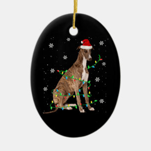 griezelig kerstfeest licht schattig keramisch ornament
