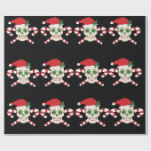 Griezelig kerstinpakpapier cadeaupapier (Vlak)