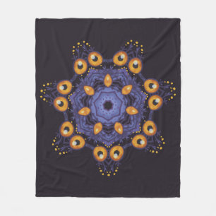 Griezelig Knuffig Mandala Monster Kunst Halloween Fleece Deken