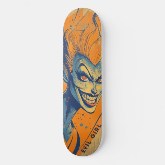Griezelig Kwaadaardig Meisje Skateboard (Voorkant)