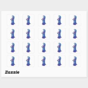 Griezelig Lief Maan Booswicht Karakter Donkere Fan Vierkante Sticker