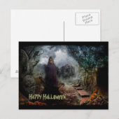 Griezelig Macaber Spookhuis en zijn Eigenaar van Briefkaart (Voorkant / Achterkant)