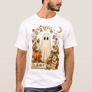 Griezelig Mahjong, Vintage Geest Mahjong, Hallowee T-shirt