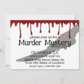 Griezelig moordmysterie dinerfeestje kaart (Voorkant)