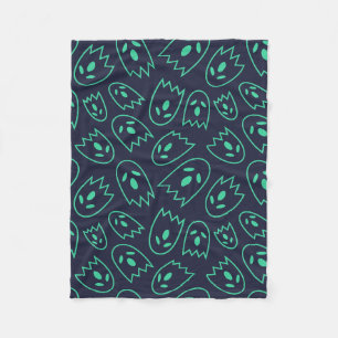 Griezelig Naadloos Patroon H (Stijl: 1) Fleece Deken