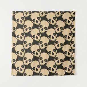 Griezelig Naadloos Patroon K (Stijl: 3) Wandkleed