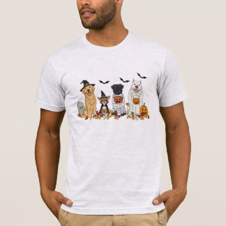 Griezelig Schattig Halloween Honden T-Shirt - Heks